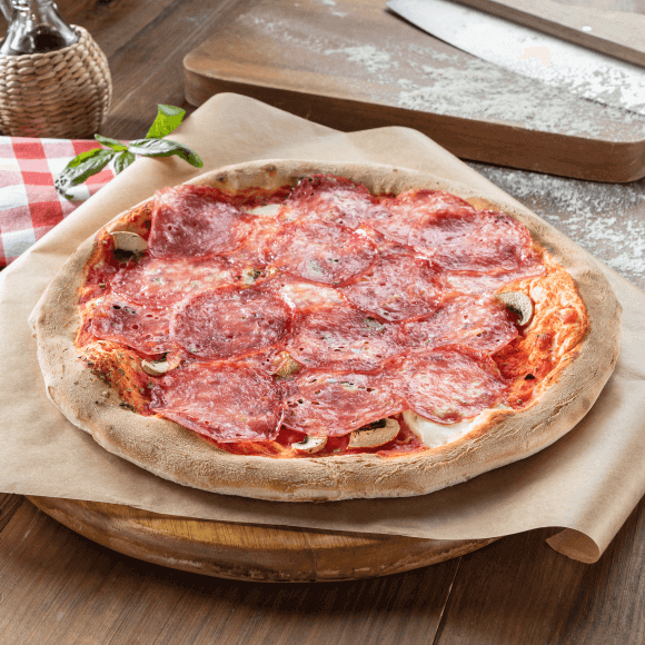 Pizza com Salame Milano Galbani